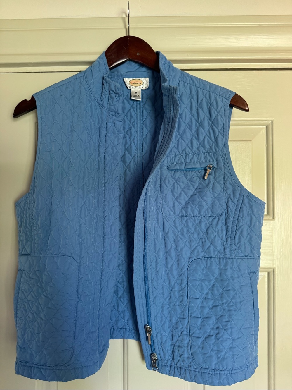 Talbots Light Blue Quilted Women's Vest